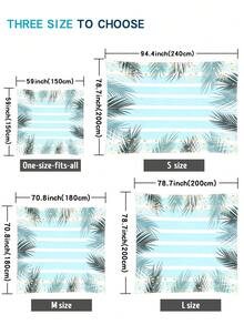 1pc New Outdoor Waterproof Anti-Sand Digital Printed Picnic Mat/Beach Towel, Fashionable And Fresh Pattern, Suitable For Camping And Picnics - Multicolor - View 10