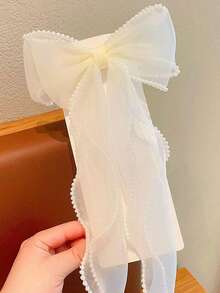 1件裝平價粉色珍珠蝴蝶結髮夾套組,髮抓夾,時尚女性髮飾,適合上學通勤,髮飾配件 - 彩色 - 查看 13