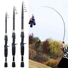 Sougayilang 1.8-2.4m Telescopic Fishing Rods Ultra Light Spinning Casting Carbon Pole Fishing Accessories Lure Weight 10-30g - 紅色旋轉 - 查看 7