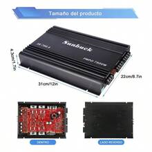 Amplificador de Audio 4 Canales SK790 | 7900W para Auto | Potente y Claro, Ideal para Sistemas de Sonido Automotriz - Negro1 - Ver 4