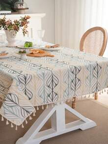 MeijiaMo 1 Khăn trải bàn họa tiết lá nhiều màu phong cách Bohemian có tua rua, miếng lót chống bụi trang trí nhà cửa, thích hợp cho phòng ngủ, phòng khách, bàn cà phê, nhà bếp, phòng ăn, tụ họp ngoài trời, Giáng sinh, Halloween, đám cưới, mọi mùa - Nhiều màu - Xem 20