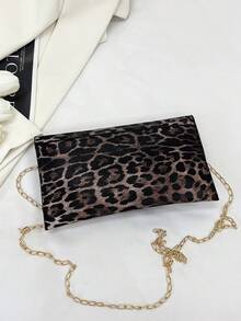 New Leopard Print Envelope Bag, Vintage Style Niche Design Fashion Handbag For Women - Multicolor - View 10