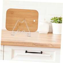 1pc Stainless Steel Cutting Board Rack, Pot Lid Holder, Kitchen Organizer Rack, Kitchen Storage Shelf, Kitchen Supplies - Multicolor - View 6
