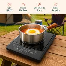 Avilia Piastra Induzione da Cucina 1800W Cottura Multifunzione con Timer 3 Ore - Spina tipo C UE (220-240 V) - Visualizzare 6