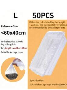 50 Tấm lót chuồng thú cưng, Tấm lót khay nhựa dùng một lần đa năng cho chuồng thỏ và chuồng chim, Túi đựng cát vệ sinh cho mèo, Tấm lót vệ sinh cho chó, Vỏ bọc tấm lót vệ sinh - trắng - Xem 11