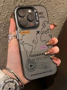 1. 飞机航线图 IMD 硬壳手机壳，软边设计，彩色银色，兼容苹果 17/16 Pro Max/16 Pro/16 Plus/16/11/11 Pro/11 Pro Max/12/12 Pro/12 Pro Max/13/13 Pro/13 Pro Max/14/14 Plus/14 Pro/14 Pro Max/15/15 Plus/15 Pro/15 Pro X - 黑色 - 查看 4