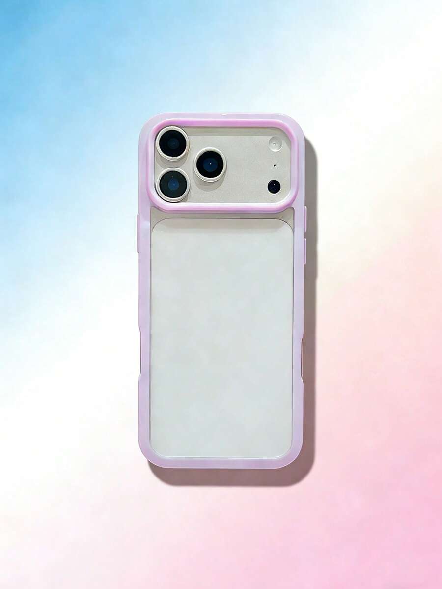 DIY Phone Case Compatible With IPhone 17 Pro Max Phone Case, Transparent Groove DIY Phone Case, Hard Bottom Protective Case For IPhone 16/15/14/13/12/11, Full Coverage Anti-Drop - Purple - View 1