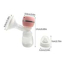 Bomba de Leche Eléctrica con Diseño Anticontaminación - Bilateral/Unilateral, 180ML/360ML, Material Segur*o para Alimentos - transparente - Ver 5