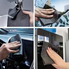 5/10/15/20 pièces Chiffons de nettoyage en microfibre réutilisables, Chiffons de nettoyage absorbants multi-usages pour voiture, cuisine, verre, miroir et plus - A - Voir 3