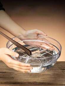 1 bát trộn salad bằng nhựa, bát trộn rau củ tròn trong suốt, bát nấu ăn, bát đựng trà, nước, chậu rửa, đồ dùng phục vụ ăn uống, chậu rửa tròn chống rơi bằng nhựa, bát đựng rau củ quả đường và nước. - Trong suốt - Xem 5