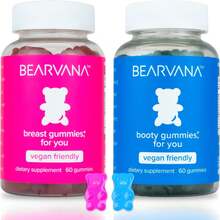 BEARVANA Top Support & Peach Gains Combo Pack Gummies For Women | Herbal Fitness Support Dietary Supplement | 9 Herbal Extracts With Fenugreek, Maca Root, Fennel Seed & Essential Vitamins | Berry Flavor Gummy Bears | Non-GMO Gluten Free | 120 Gummies - 組合裝 - 查看 7