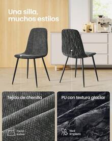 Sillas de comedor - Gris Pizarra - Ver 4