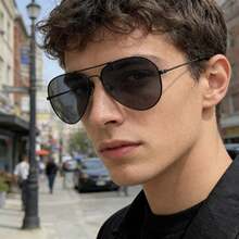 1 pièce Lunettes de protection de mode classique Aviateur, convenant aux hommes et aux femmes, lunettes de conduite élégantes pour l'extérieur - Multicolore - Voir 2