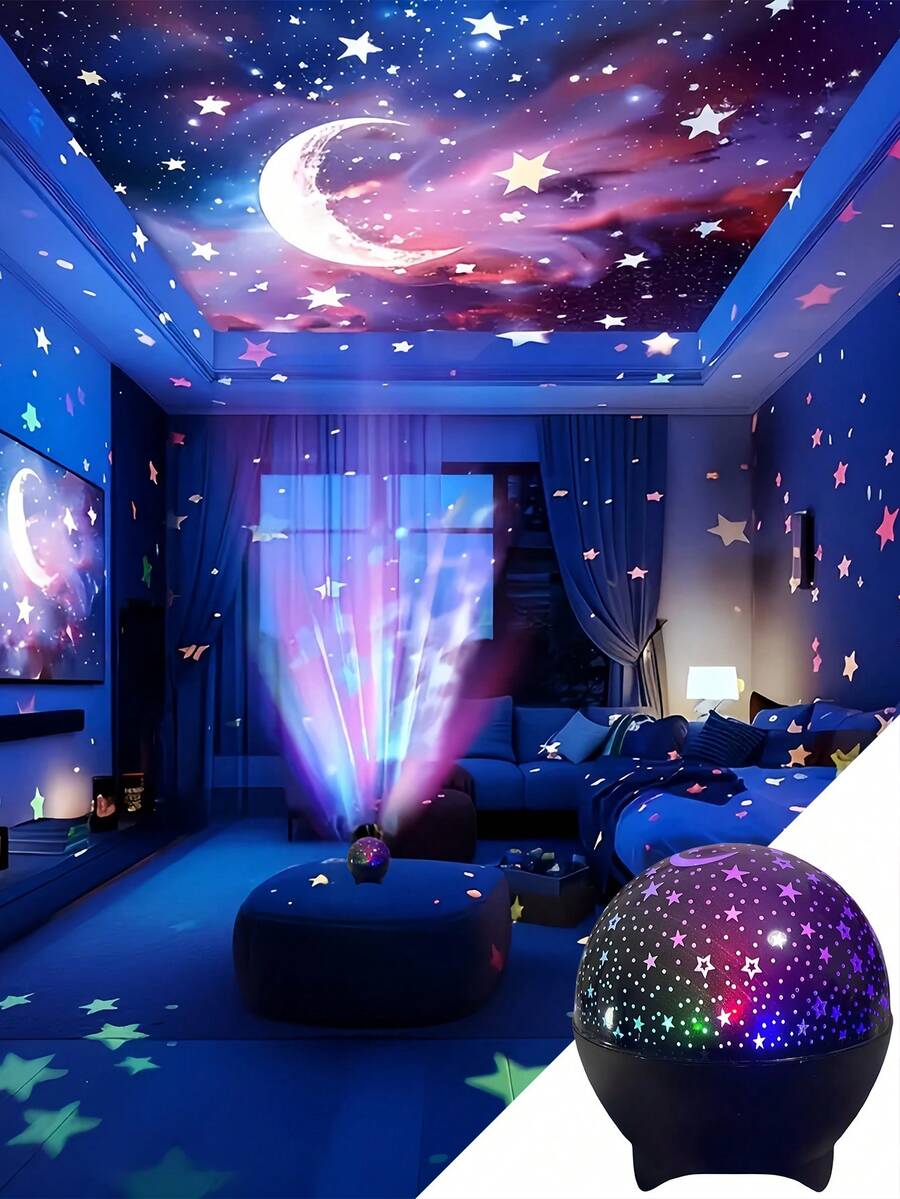 [RGB 魔球燈] LED 星空投影燈，USB 供電，可切換顏色，彩色魔球燈適用於居家、客廳和房間裝飾，節日氛圍，主題派對照明，送給朋友的完美禮物