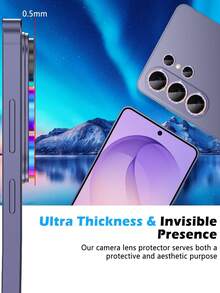 Alloy Sparkling Diamond Lens Protector 1 Set Camera Lens Protector Compatible With Samsung Galaxy S26 Ultra, 9H Tempered Glass + Aluminum Alloy Lens Protection Ring, Compatible With Samsung Galaxy S22 Ultra, S23, S23 Plus, S23 Ultra, S24, S24 Plus, S24 Ultra, S25, S25 Plus, S25 Ultra, S26 Ultra, S26 Plus, S26 [Glitter Decoration] Ultra-Clear Separate Lens Cover, Glitter Multicolor Mother's Day Gift Birthday Party Celebration - Colorful - View 5