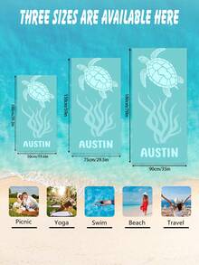 A Personalized Children's Beach Towel, A Perfect Summer Birthday Gift, Suitable For All Kinds Of Summer Occasions. Customize Beach Towels And Accessories For The Beach, Pool, Travel, Camping, Yoga, And More. - Multicolor - View 3