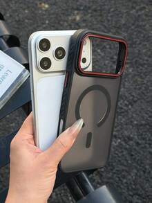 磁吸式防震保护壳，兼容 17/16/15/14/13/12/11/Pro Max/Plus/Air/16e，采用防滑纹理边缘设计，支持无线充电，哑光表面 - 黑色 - 查看 8