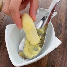 1/2 cái dụng cụ bào gừng bằng thép không gỉ - Dụng cụ ép tỏi thủ công có lưỡi răng cưa, dụng cụ nhà bếp bền bỉ để làm bột tỏi và gừng. - Nhiều màu - Xem 4