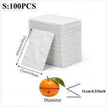 50个/100个装透气防虫网袋，隐藏式抽绳，水果保护网袋，适用于果树，防鸟、防虫、防鹿，带抽绳 - 網袋 - 查看 3