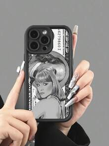 Una funda para teléfono con un diseño de una mujer y un billete de dólar, compatible con todos los modelos de Apple  17 Pro Max/16 Pro Max/15 Pro Max/17/16/15/14/13/12/11, lo que la convierte en el regalo perfecto para amigos, familiares y novias. - Color 1 - Ver 6