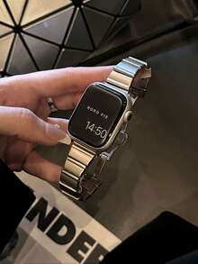 1条不对称金属表带，兼容 42mm、38mm、40mm、41mm、44mm、45mm、46mm、49mm直径，时尚智能手表替换表带，适用于Series Ultra2、Ultra SE2、SE 11、10、9、8、7、6、5、4、3、2、1，男女通用 - Starlight - 查看 7