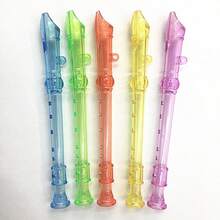 1pc Transparent Mini 6-Hole Flute, Small Flute Craft, Music Practice Material, Portable Mini Flute Musical Instrument - Multicolor - View 10