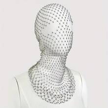 [Sparkling Elasticity]European And American Style Headgear, Unisex Elastic Band Headpiece, Party And Holiday Costume, Item Halloween,, And Nightclubs, Available In Black And White Colors - 銀色 - 查看 12