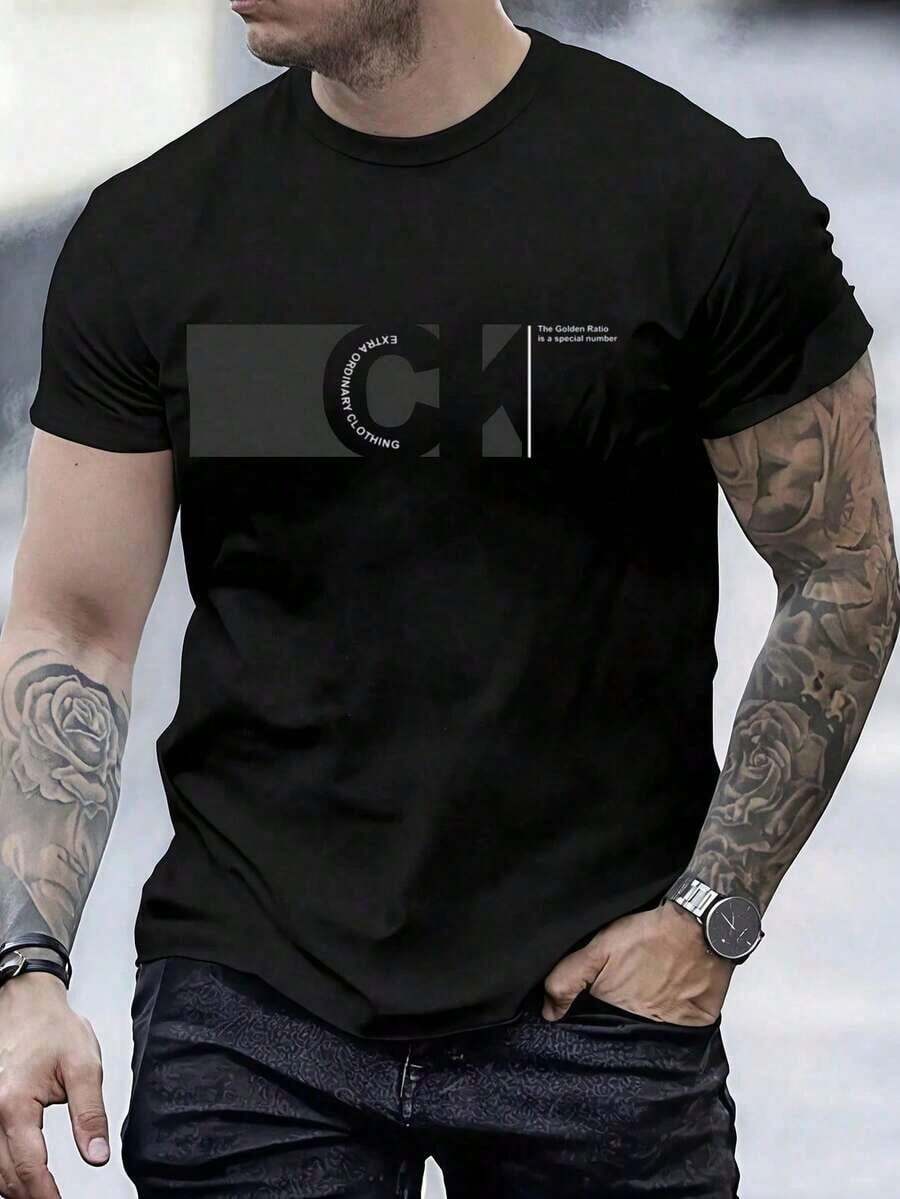 Camiseta unisex.Para hombres.Manga corta.Camisa T de manga corta.Ropa de primavera.Ropa de verano.Prenda de vestir.Prenda superior.Ancho.Silueta grande.Diseño con estampado.Regalo.Regalo.Estilo street.Primavera.Verano.Otoño.Invierno.Para hombres. - Blanco y Negro - Ver 1
