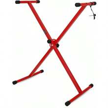 Keyboard Stand X Shape Height Adjustable Foldable Portable Key Board DJ Controller Stands For Electric Digital Midi Pianos Red - KS 1X RED - Red - View 8