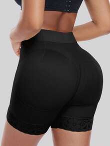 4 Bones 女士塑身短裤，收腹提臀短裤，瘦腿短裤，腿部塑形裤 - 黑色 - 查看 4