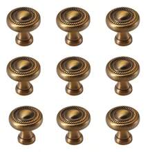 1pc/4pcs Antique Bronze Cabinet Handles, Drawer Pulls, Cupboard Knobs, Dresser Drawer Pulls, Vintage Design, Zinc Alloy Material, Comes With Installation Screws - single hole - View 1