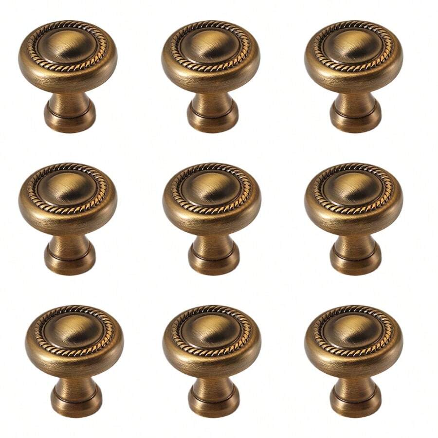 1pc/4pcs Antique Bronze Cabinet Handles, Drawer Pulls, Cupboard Knobs, Dresser Drawer Pulls, Vintage Design, Zinc Alloy Material, Comes With Installation Screws - single hole - View 1
