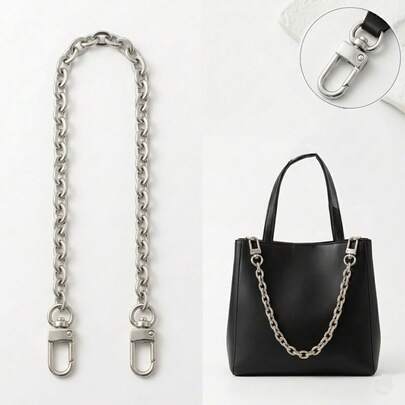 Cadena plana para bolso bandolera, cadena de reemplazo para bolsos de mujer, cadena para billetera DIY, accesorio esencial para bolsos de mujer, herramienta para hacer billeteras DIY, regalos para festivales, graduación, día del maestro, cumpleaños, día de la madre, vacaciones, graduación, accesorios lindos