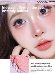 GOGO TALES Palet Eyeshadow Pearl Gloss 4 Warna, Highlighter Pearl Gloss, Tahan Lama dan Anti Luntur, Palet Mini Portabel, Cocok Untuk Pemula GOGOTALES - #G01 Cahaya Bulan - View 5