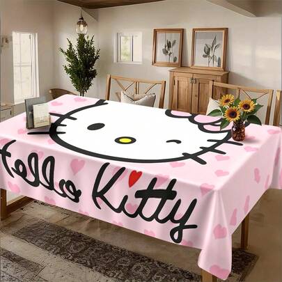 SANRIO 1 Khăn trải bàn họa tiết hoạt hình dễ thương - Với thiết kế chống thấm nước, chiếc khăn trải bàn này rất phù hợp để trang trí sinh nhật, dùng trong đám cưới, làm quà tặng cho tiệc cô dâu, đồ dùng cần thiết cho tiệc sinh nhật, lễ kỷ niệm sinh nhật đầu tiên, tiệc lễ hội, trang trí nhà cửa, điểm nhấn nhà bếp và làm đẹp bàn ăn.