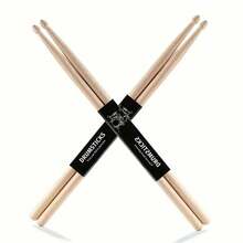 1 Par de Baquetas de Madeira de Bordo, Baquetas Clássicas 5A/7A, Malhos de Bateria para Bateria, Adequado para Adultos e Iniciantes, Acessórios de Prática de Bateria, Acessórios de Instrumentos Musicais, Som Alto e Cheio, Adequado para Apresentação no Palco, Aula de Música, Prática Musical, Jazz, Rock, Banda, Instrumento de Estudante, Festival, Festival de Música, Presente de Estudante, Presente Musical, Eid Al-Fitr, Eid Al-Adha - Multicolorido - Visão 1