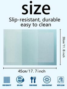 1 tấm lót bàn ăn dệt tối giản, hình chữ nhật, chất liệu PVC cao cấp chống trượt, có thể giặt được, bền chắc, chịu nhiệt, dễ vệ sinh, kiểu phương Tây, không mùi, trang trí mặt bàn bếp, phù hợp cho bàn ăn, bàn làm việc, thích hợp cho các dịp lễ, tiệc tùng, họp mặt, sinh nhật, đám cưới, quà tặng, bữa tối, ngoài trời, dã ngoại. - Nhiều màu - Xem 3