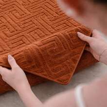 Tokyo Non-Slip Rug With High Relief Geometric Pattern For Living Room/Bedroom, 1.40m X 2.00m Or 2.00m X 2.40m - Đất nung - Xem 6