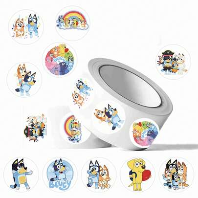 Bluey 2026年美曼周边热销产品即将上市！500张装布鲁伊主题卷轴贴纸，可爱又治愈！整套贴纸包含布鲁伊、宾果等热门角色，涵盖各种日常互动可爱图案、节日限定版等等。