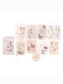 1 Box 30pcs Embossed Sticker Notes, Vintage Creative Aesthetic Sticker Decals, DIY Decoration Collage Craft Material, Holiday Gift, Personalized Scrapbooking School Supplies - Gaya 6 - View 10