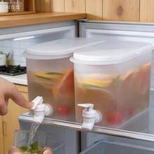 Large Capacity Cold Water Pitcher, Iced Tea Pot, Household Summer Fridge Ice Water Dispenser - Clear - View 5