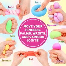 Multi-Pack - Colorful Creative Stress-Relief Dough Balls - A Variety Of Colors Spark Imaginative Play; Squeezing Them Effectively Relieves Stress And Soothes Tension - 彩色 - 查看 4