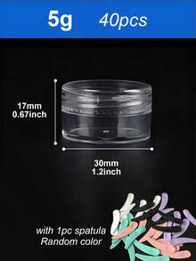 25个3克/5克透明小塑料化妆品容器，透明样品罐，眼影/唇膏容器，旅行装化妆品样品瓶，空小瓶，适合感恩节、万圣节和圣诞节 - 無色 - 查看 15
