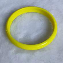 1pc/5pcs Fluorescent Color Plastic Bangle Bracelet, Fashionable Colorful Bracelet For Beach, Vacation, Party - Multicolor - View 2