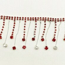 45 cm Chaîne de strass, accessoire de couture DIY pour vêtements, pantalons, chaussures, chapeaux, sacs - couleur - Voir 5