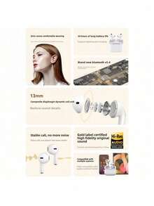 2026 Upgraded TWS Bluetooth Headphones, 7th Gen Smart Touch Tech, 13mm Composite Moving Coil, 30H Total Play, Renaming & Location Support, Great For Music Lovers - Thế hệ thứ 7 chính thức - Xem 4