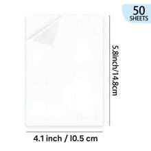 Transparent Self-Adhesive Laminating Sheets - 50 Sheets, A6 Size (10.41*14.73 Cm), Laminated Sheet Thermal Laminating Paper, Protect Documents And Photos - Transparent A6/50 Sheets - View 3