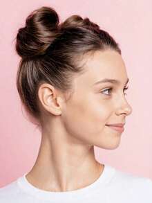 6pcs/Set Girls Mini Donut Hair Bun Maker, Ballet Bun Maker, Sock Bun Maker, Donut Bun Maker, Easy Bun Maker (6pcs, Brown, 2 Inch) - Multicolor - View 5