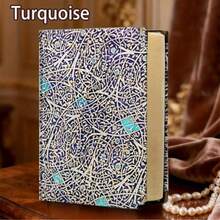 388 Pages Vintage Hard Cover Notebook - Thicker Version, 365 Days Diary, Blank Inner Pages, Faux Leather Cover, Fluorescent Gold Foil Stamping, Shining Queen Design, DIY Journal, Perfect Gift - Multicolor - View 7