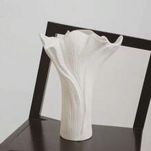 Elegante blütenförmige Vase für Heimdekoration – sanftes beige florales Tischzentrum, moderner minimalistischer Tischakzent, perfekt für Wohnzimmer, Schlafzimmer oder Büro, Einzelstück, Boho Chic & skandinavischer Stil, ideales Geschenk für sie, Einweihung oder Frühling - A - Übersicht 6